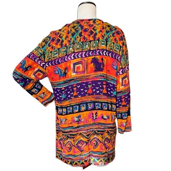 VTG 80s Anthony Mark Hankins Art-to-Wear Button Down Tunic Dress Sz 8 #97L - Picture 5 of 8